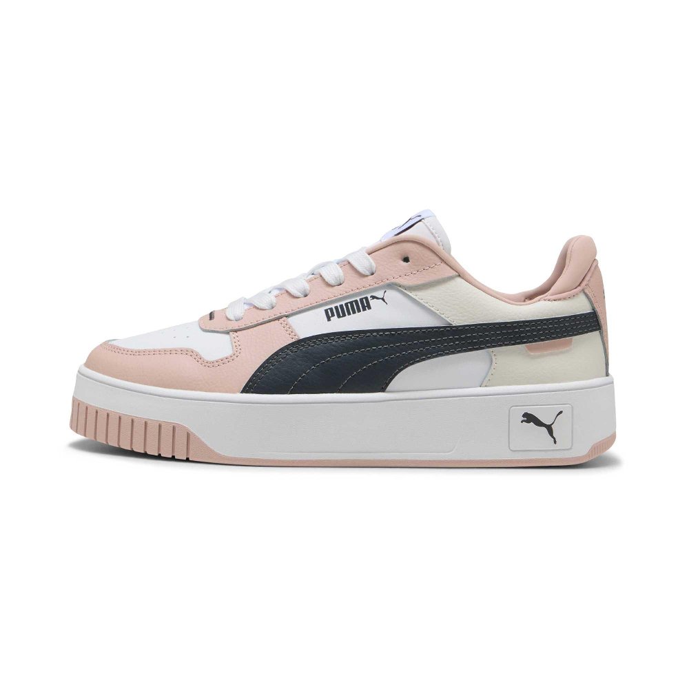 PUMA Carina Street Shock Absorbers Low Top Skateboard Shoes Women's White Pink