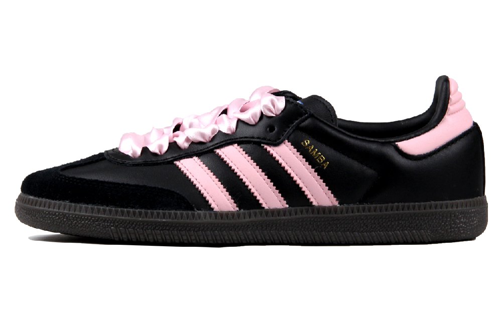 Adidas Originals SAMBA OG Urban-Chic Style Y2K Anti-Slip Wear-Resistant Low-Top Skateboard Shoes Unisex Black Pink