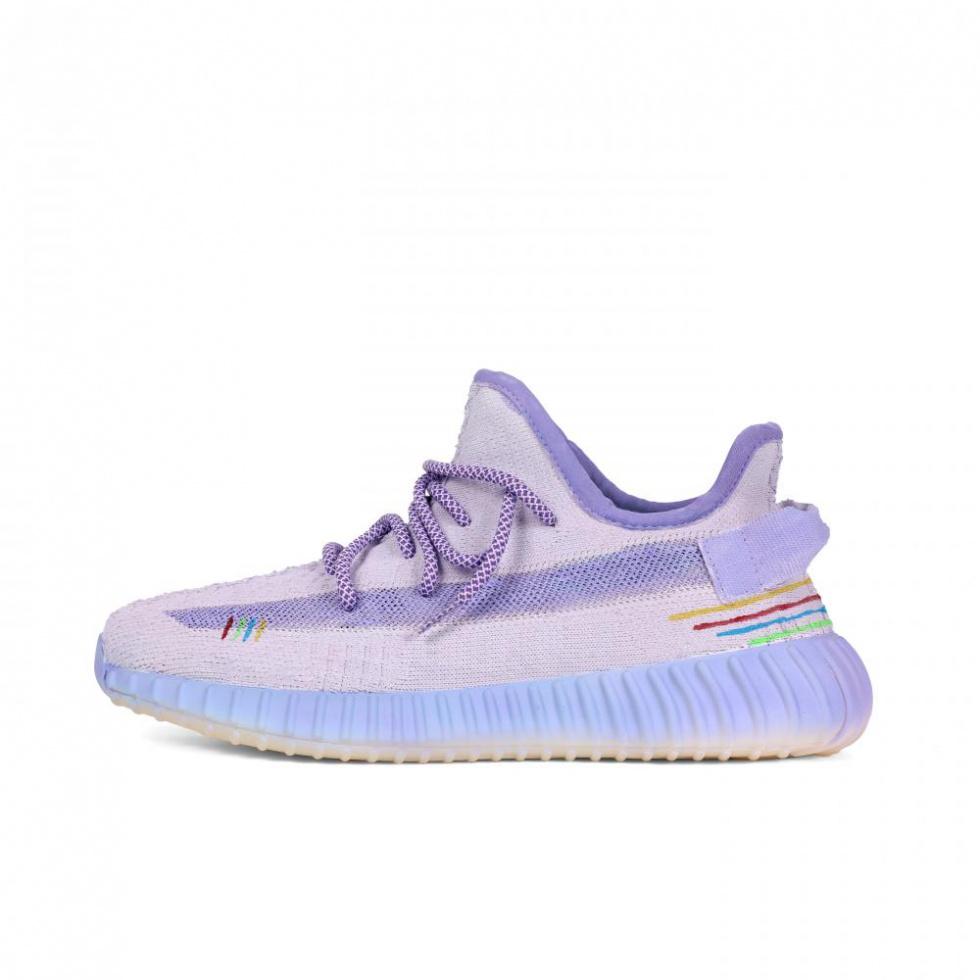 Adidas Originals Yeezy Boost 350 V2 Anti-Slip Wear-Resistant Breathable Lightweight Low-Top Casual Shoes Unisex Purple