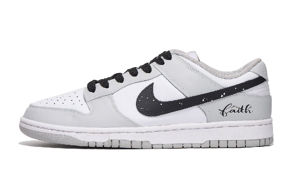 Nike Dunk Abrasion Resistant Low Top Skateboard Shoes Unisex Light Gray