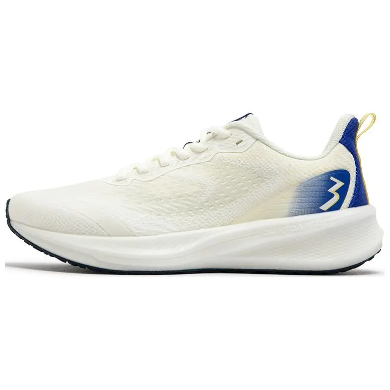 361° Wing Gundam 5.0 Slip Resistant Breathable Rebound Low Top Sprint Running Shoes Women's White Blue