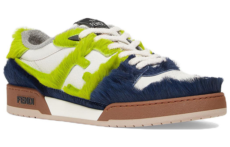 FENDI Match Low Top Stylish Skateboarding Shoes Men's White Blue Green купить в интернет-магазине Yoocart с быстрой доставкой по России.