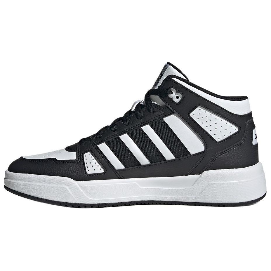 Adidas Anti-Slip Wear-Resistant Mid-Top Running Shoes Men's Black White