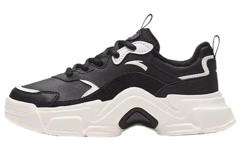 Anta Wear-Resistant Low-Top Casual Shoes Women's Black White