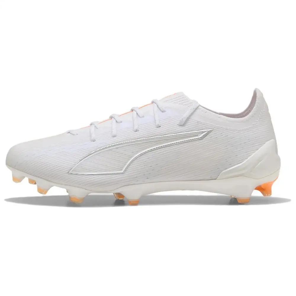PUMA ULTRA 6 FG Firm Ground Artificial Turf, Natural Grass Abrasion Resistant Soccer Shoes Men's White