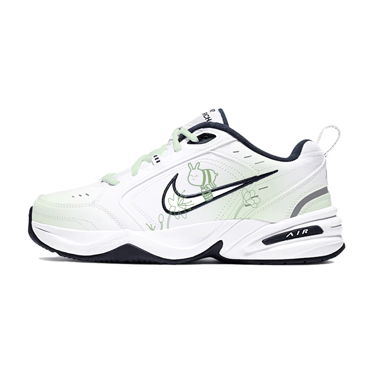 Nike Air Monarch 4 Slip Resistant And Abrasion Resistant Coverage Low Top Chunky Sneakers Unisex Green