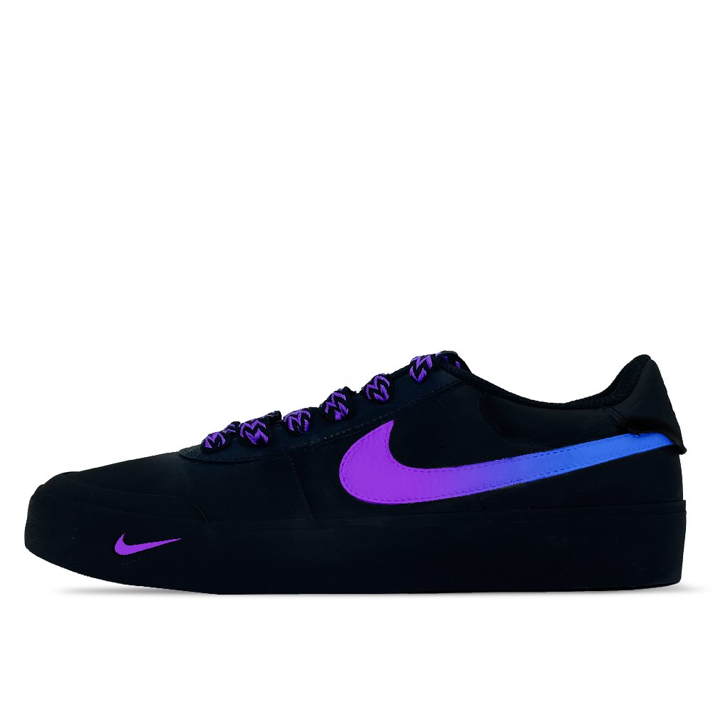 Nike Court Shot Red Maple Anti Slip Wear Resistant Low Top Skateboard Shoes Men's Purple Blue