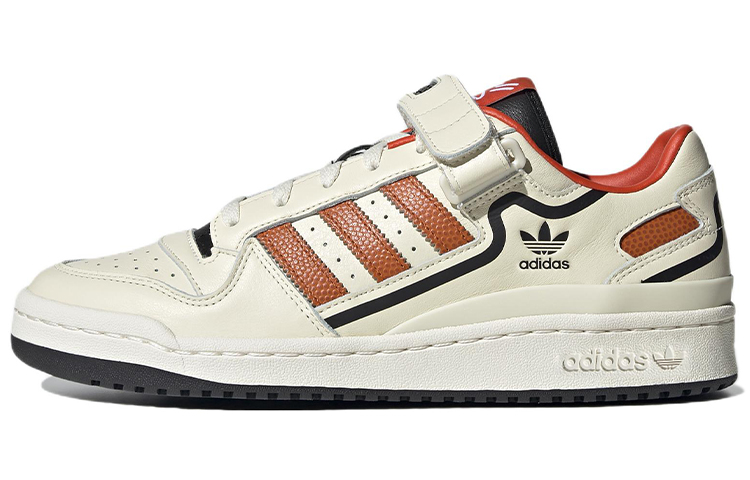 Adidas Originals Unisex Forum Low Sneakers Ivory/Orange