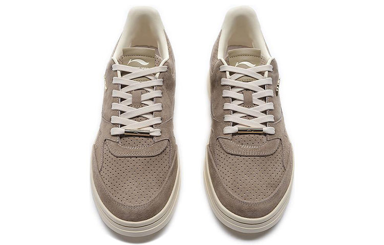 LiNing Classic Collection Anti-Slip And Wear-Resistant Lightweight Low-Top Skateboard Shoes Men's Brown