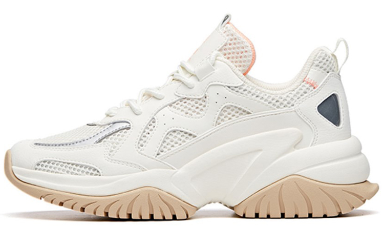 Anta Cushioned Anti-Slip And Wear-Resistant Lightweight Low-Top Chunky Sneakers Women's Oat Gray