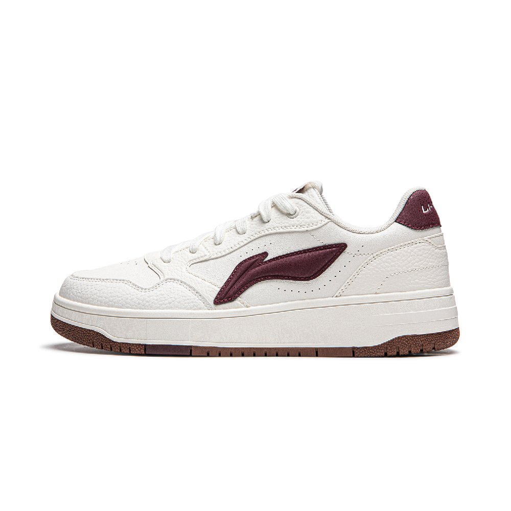 LiNing Tianji Soft Slip Resistant Cushioning Abrasion Resistant Low Top Skateboard Shoes Men's White Red