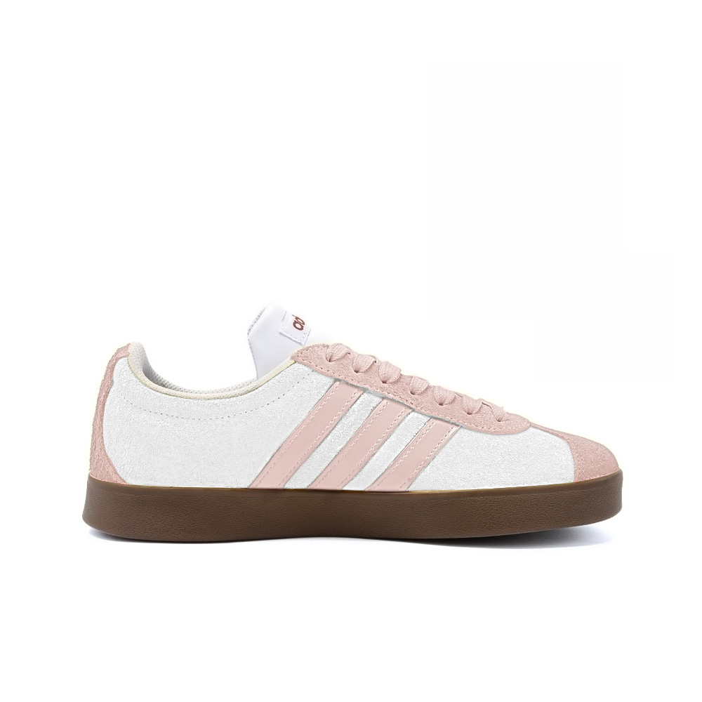Adidas Neo Anti Slip Wear Resistant Low Top Skateboard Shoes Unisex Pink White