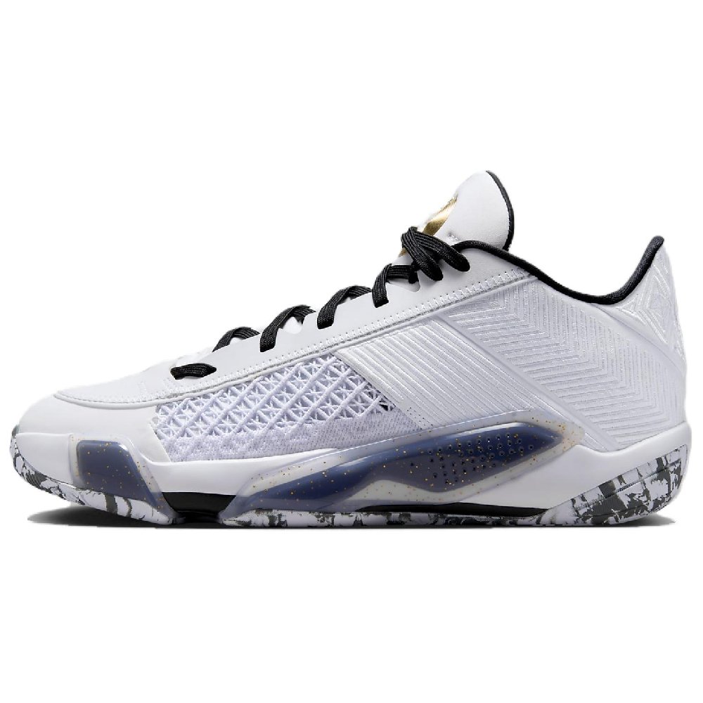 JORDAN 38 Low Pf 'White Metallic Gold Black'