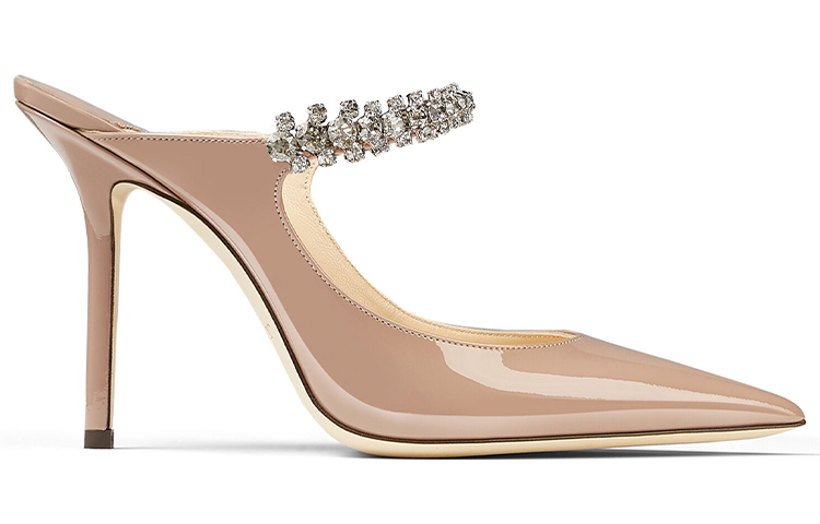 Jimmy Choo Bing 100mm Crystal-embellished Mules