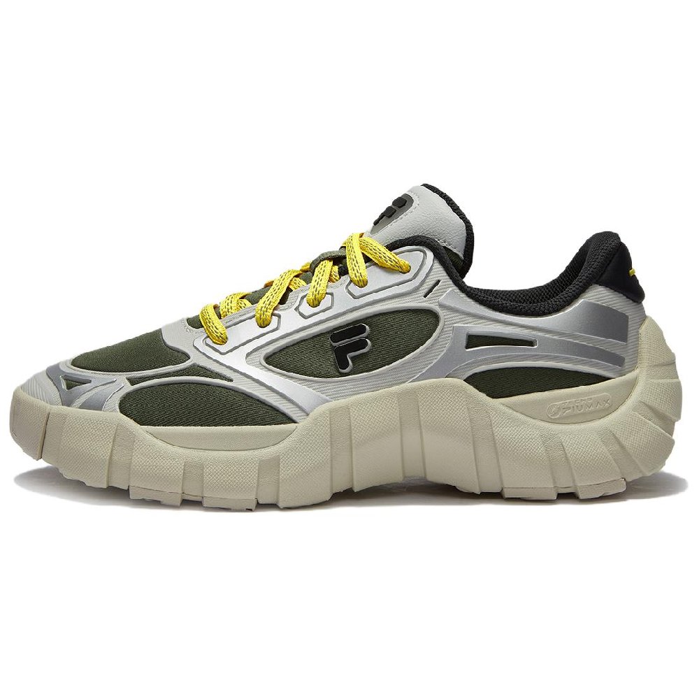 FILA FUSION BONE DX Spine Shoes Durable Breathable Low-Top Casual Shoes Men's Green Gray