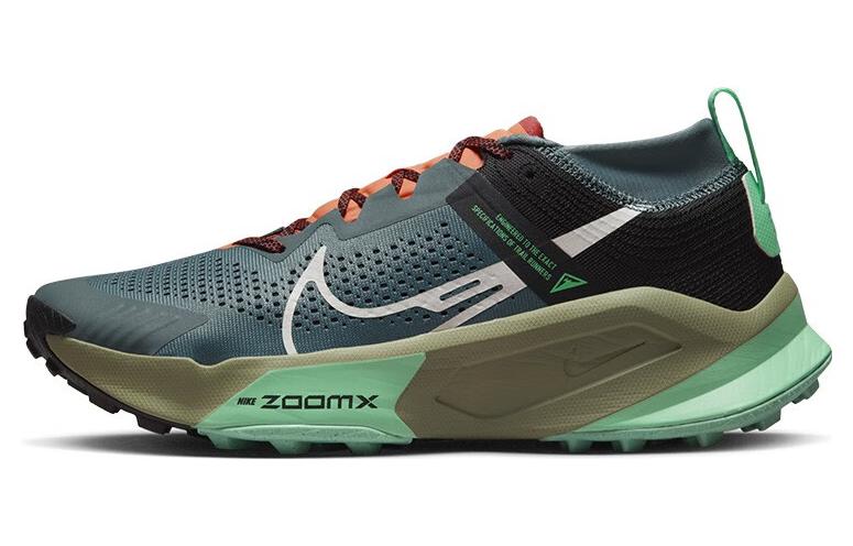 Nike ZoomX Zegama Trail Light Slate Grey Glow Green Bone Black