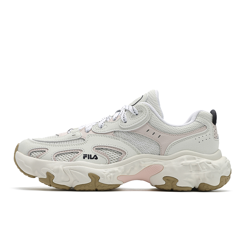 FILA TORNADO Hurricane Shoes Breathable, Lightweight, Slip Resistant Low Top Casual Shoes Women's White Silver Pink