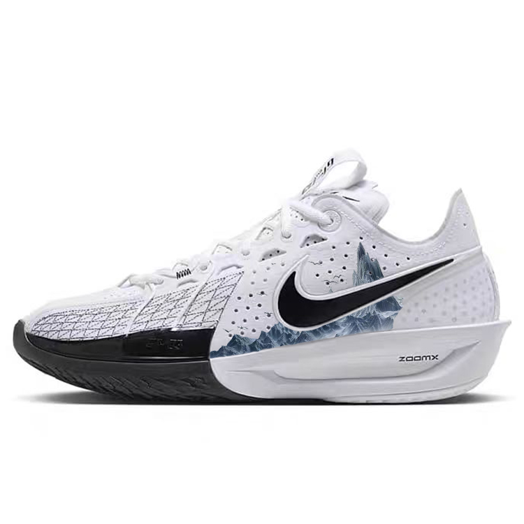 Nike Air Zoom G.T. Cut 3 Cushioning Anti-Slip And Wear-Resistant Low-Top Basketball Shoes Unisex White
