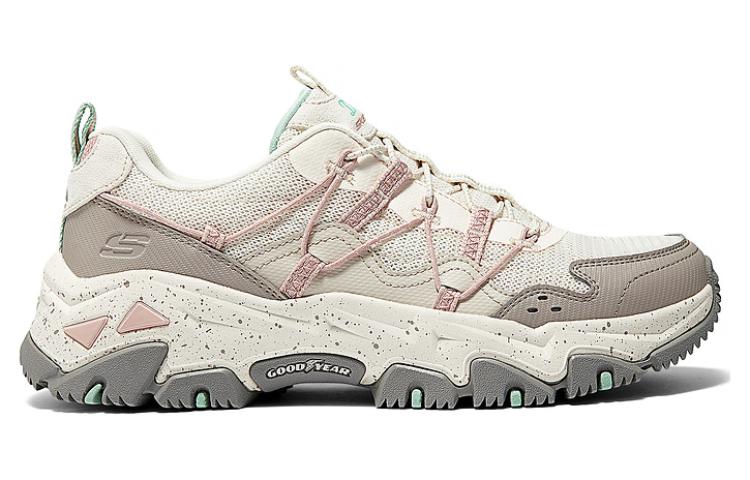 Skechers D'LITES Hiker Cushioning Wear-Resistant Low-Top Outdoor Shoes Women's Gray White