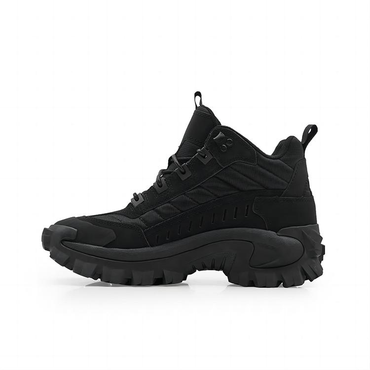 CAT Color Blocking Trendy Full Support Sports Casual Shoes Breathable Mid-Top Outdoor Shoes Unisex Black