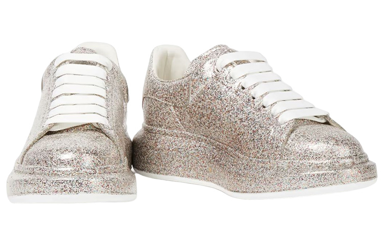 Alexander McQueen Oversized Sneaker Glitter 'Silver' Women's