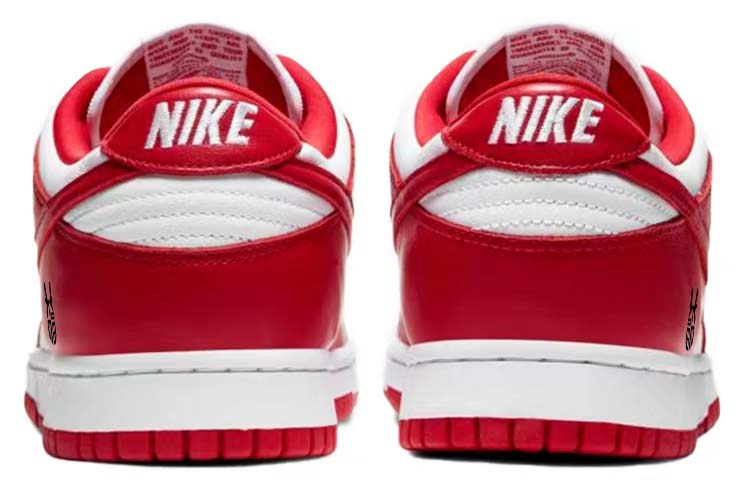 Nike Dunk Skateboard Shoes Unisex Low-Top Red/White