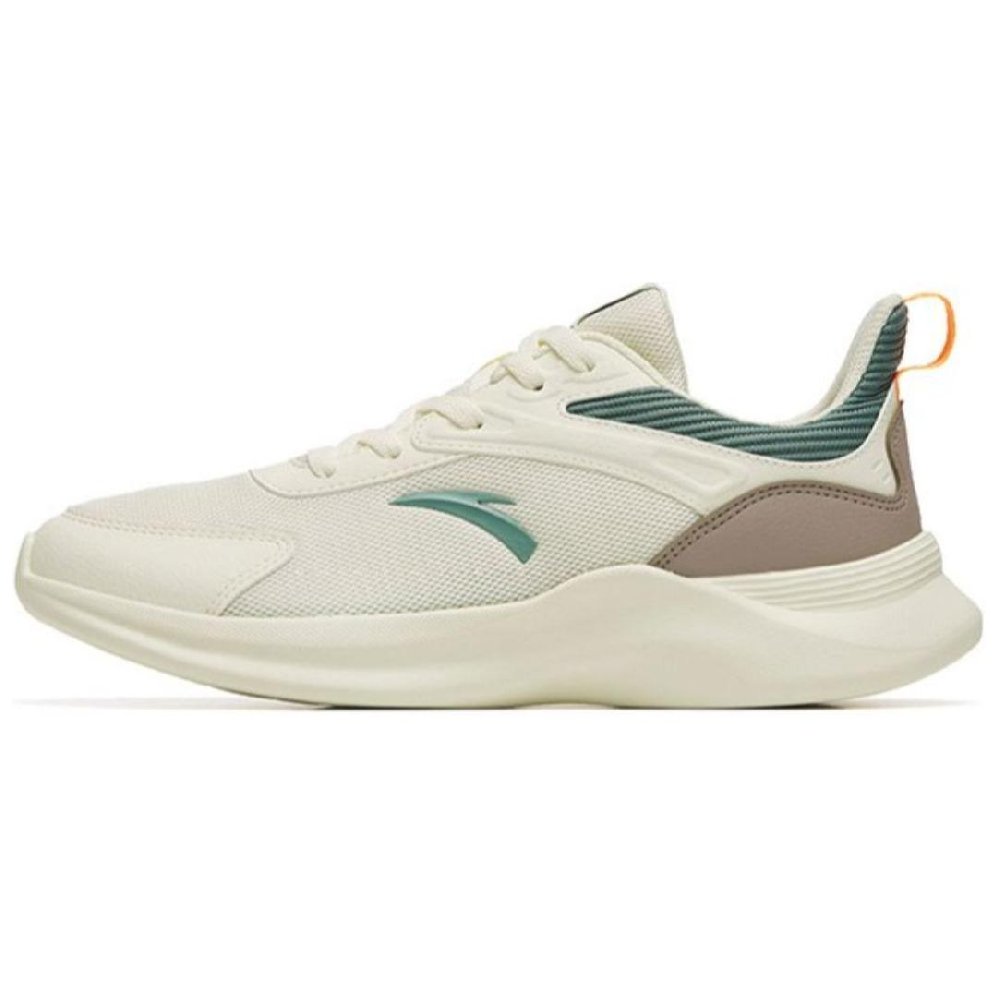 Anta Road Run Shock Absorbers With Slip Resistant Features Low Top Running Shoes Men's White Green
