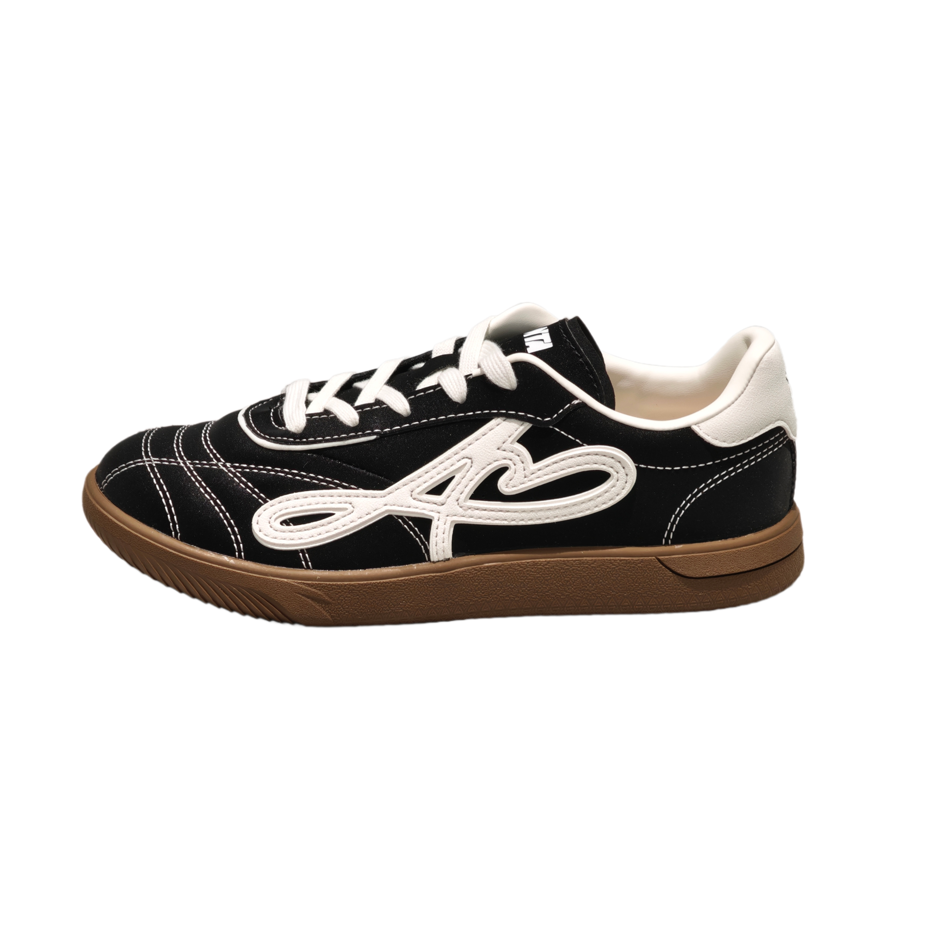 Anta Cushioning Balance Lightweight Breathable German Army Trainers Women's Basic Black/Ivory White