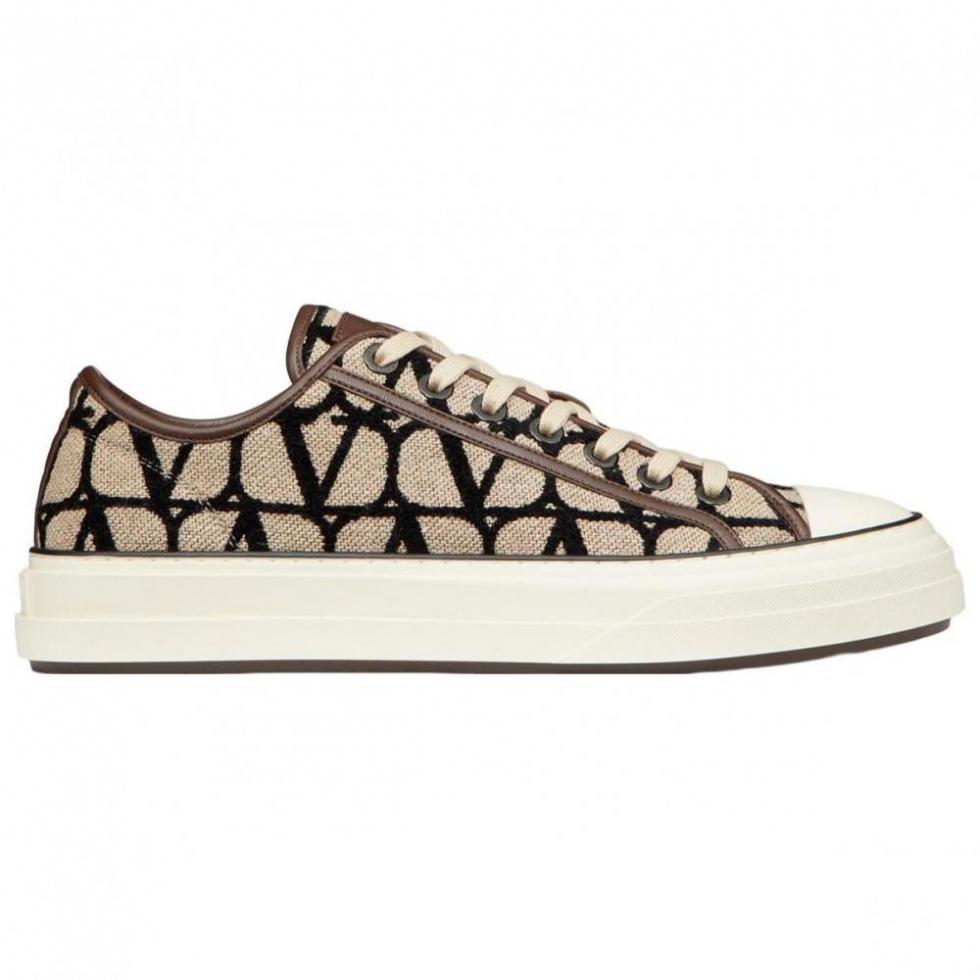 Valentino TOTALOOP Low Top Stylish Skateboarding Shoes Men's Beige Black купить в интернет-магазине Yoocart с быстрой доставкой по России.