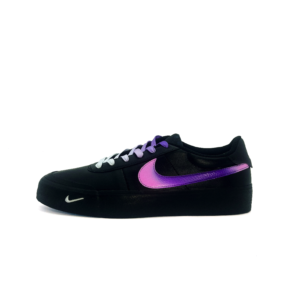 Nike Court Shot Abrasion Resistant Low Top Skateboard Shoes Men's Black Purple