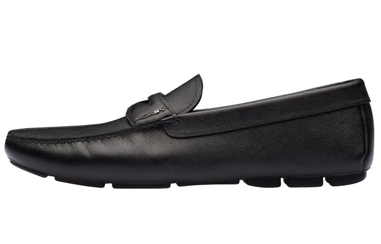 PRADA Prada Saffiano Girl Casual Shoes Low Heel Men's Black