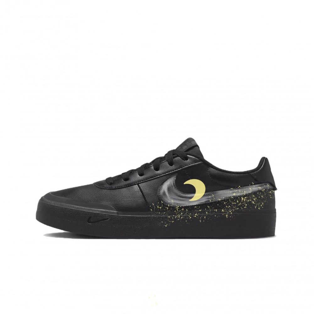 Nike Court Shot Wear resistant And Lightweight Low top Skateboard Shoes Men's Black