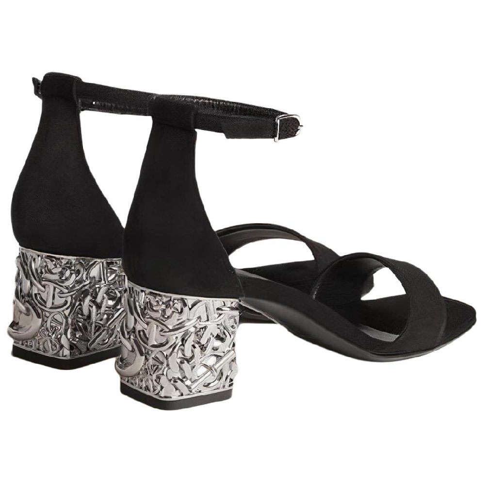 HERMES Strap Sandals Women's Black