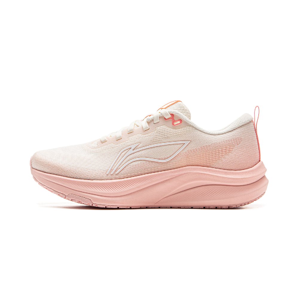 LiNing Red Hare 8 Anti Slip Wear Resistant Low Top Casual Running Shoes Women's White Pink