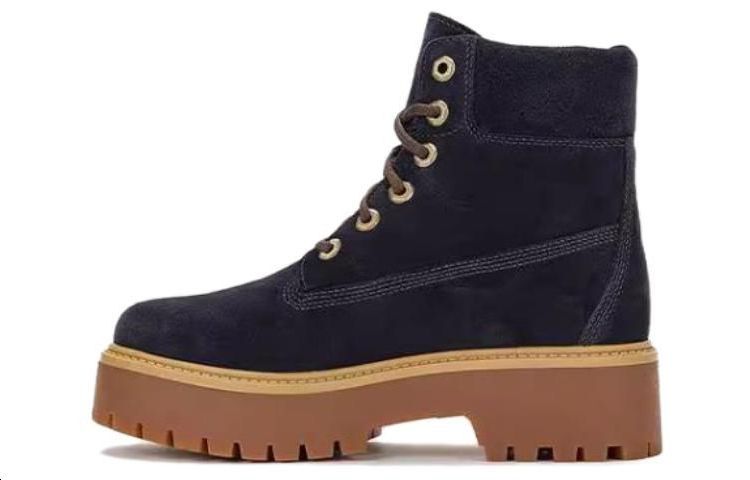 Timberland Warm Water-Resistant Wear-Resistant Cushioning Short Outdoor Boots Women's Blue
