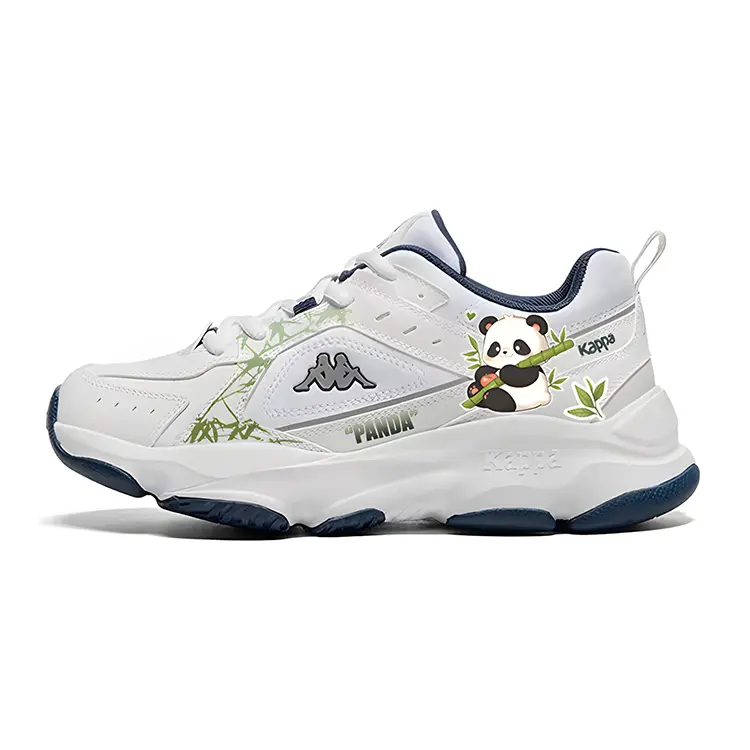Kappa Anti-Slip Wear-Resistant Low-Top Chunky Sneakers Unisex White