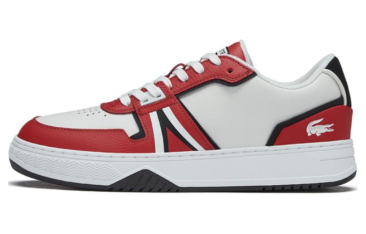 LACOSTE Low-Top Skateboard Shoes Men's White Red
