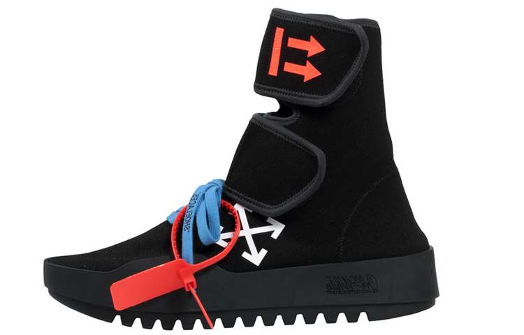 OFF WHITE Motowrap Black Stylish Skateboarding Shoes Men's Black