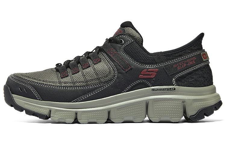 Skechers Outdoor Shoes Men Low-Top Black Green