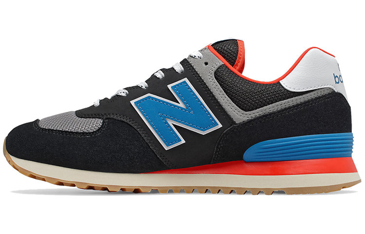 New Balance 574 Black Blue Red