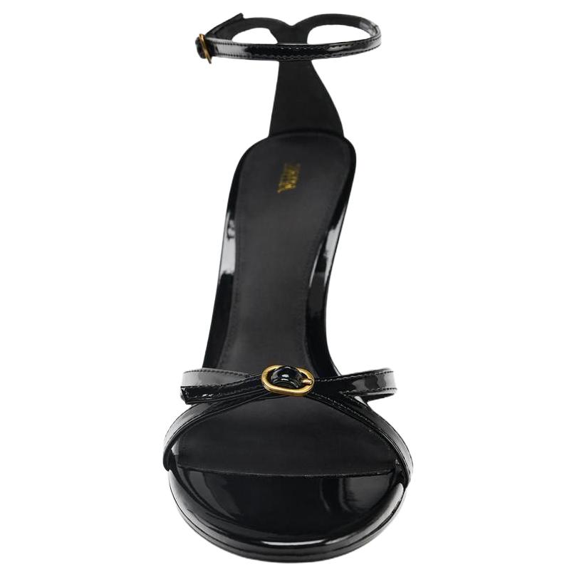 ZARA One Strap Sandals 10cm Women's Black купить в интернет-магазине Yoocart с быстрой доставкой по России.