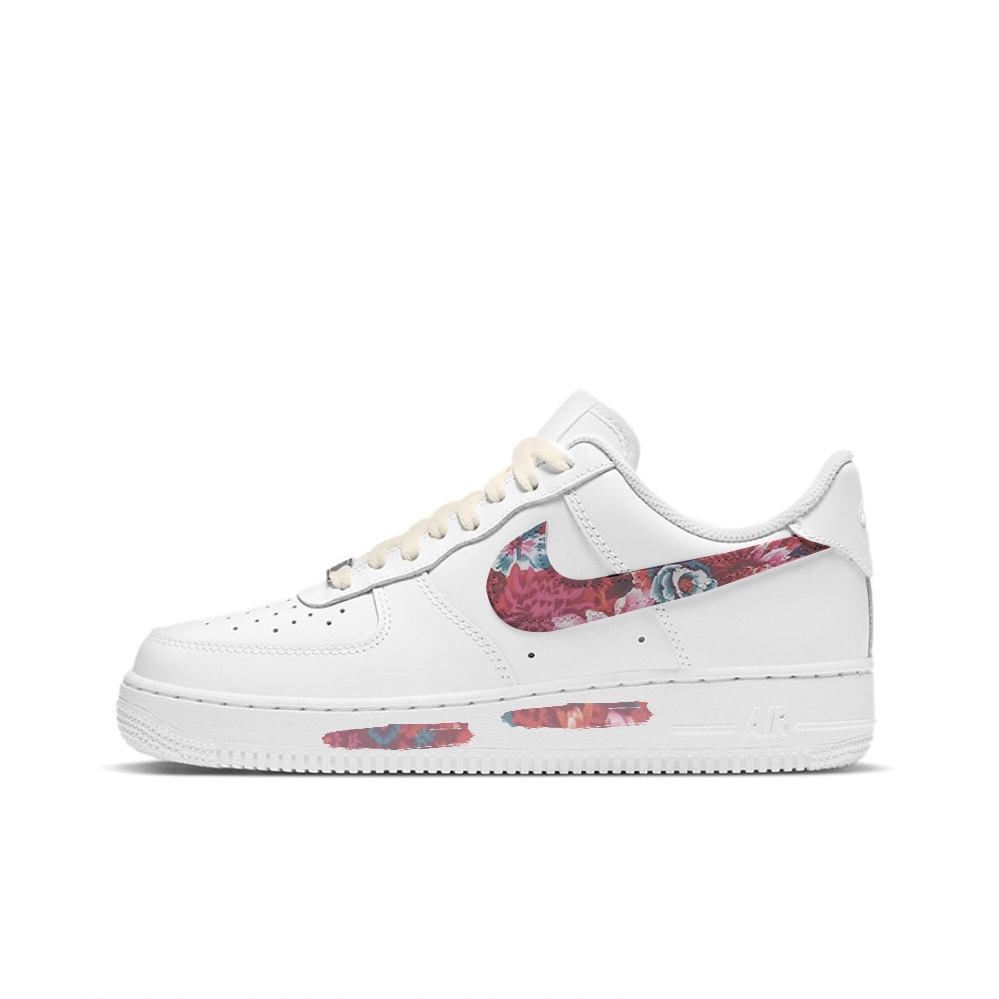 Nike Air Force 1 07 Low-Top Skateboard Shoes Men's White Pink