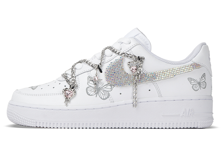 Nike Air Force 1 Low-Top Skateboard Shoes Women's White
