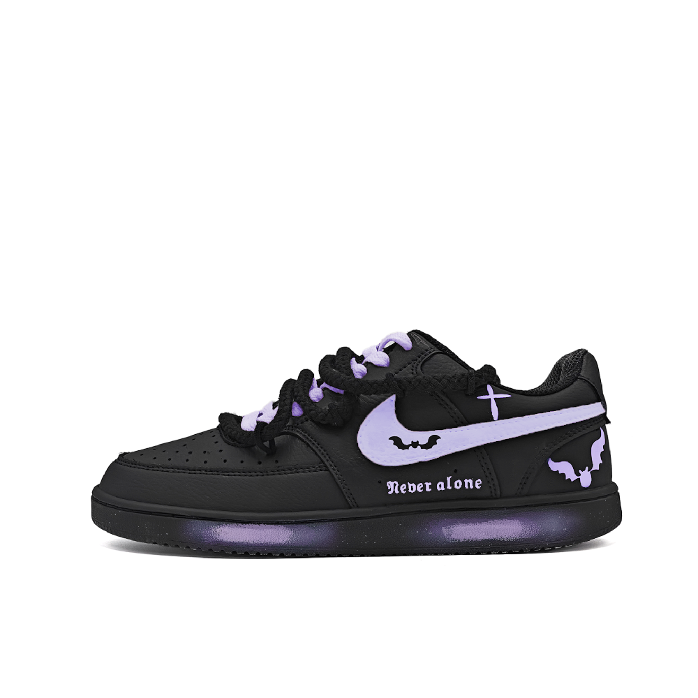 Nike Court Vision Slip-Resistant Cushioning Lightweight Low-Top Skateboard Shoes Unisex Purple