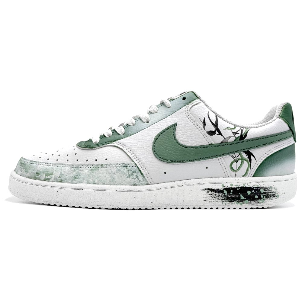 Nike Court Vision 1 Anti-Slip Wear-Resistant Low-Top Skateboard Shoes Unisex Green White