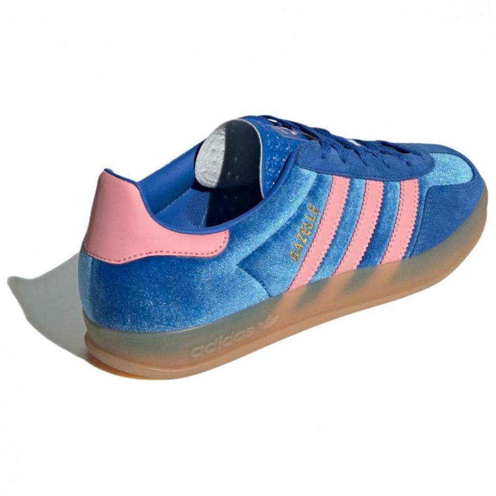 Adidas Women's Gazelle Indoor 'Blue Semi Pink Velvet' купить в интернет-магазине Yoocart с быстрой доставкой по России.
