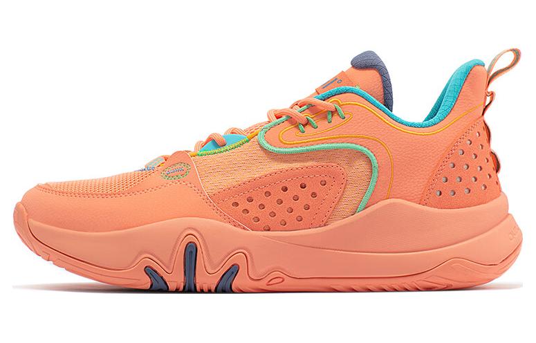 361° Anti Slip Wear Resistant Low Top Basketball Shoes Men's Orange Blue