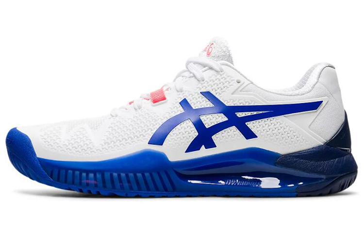 Asics Gel Resolution 8 Wide 'White Lapis Lazuli Blue' Women's
