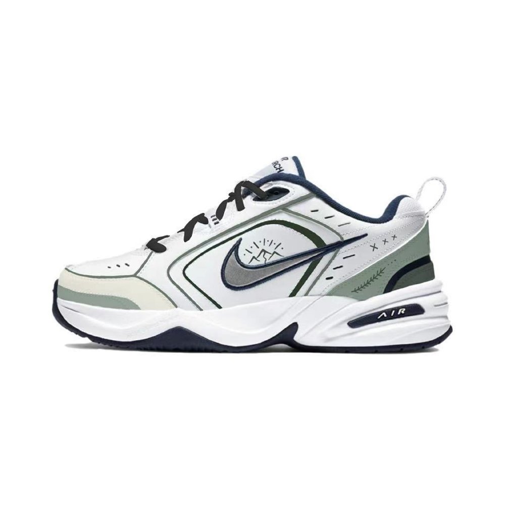 Nike Air Monarch 4 Chunky Sneakers Unisex Low-Top White/Green/Beige