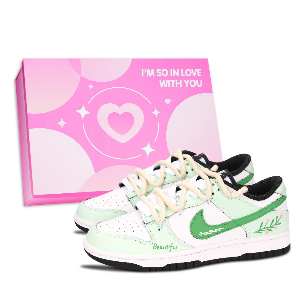 Nike Dunk Black White, Ye Yushiqing Abrasion Resistant Low Top Skateboard Shoes Unisex Green